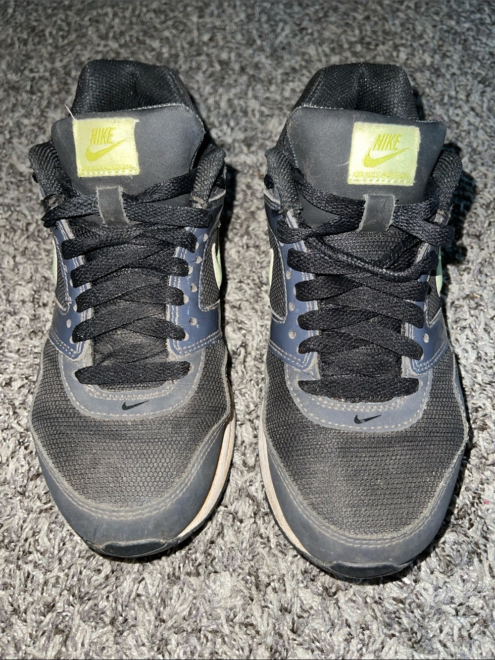 Nike Black, Blue, Neon and Mint Green Casual Sneakers (6.5)